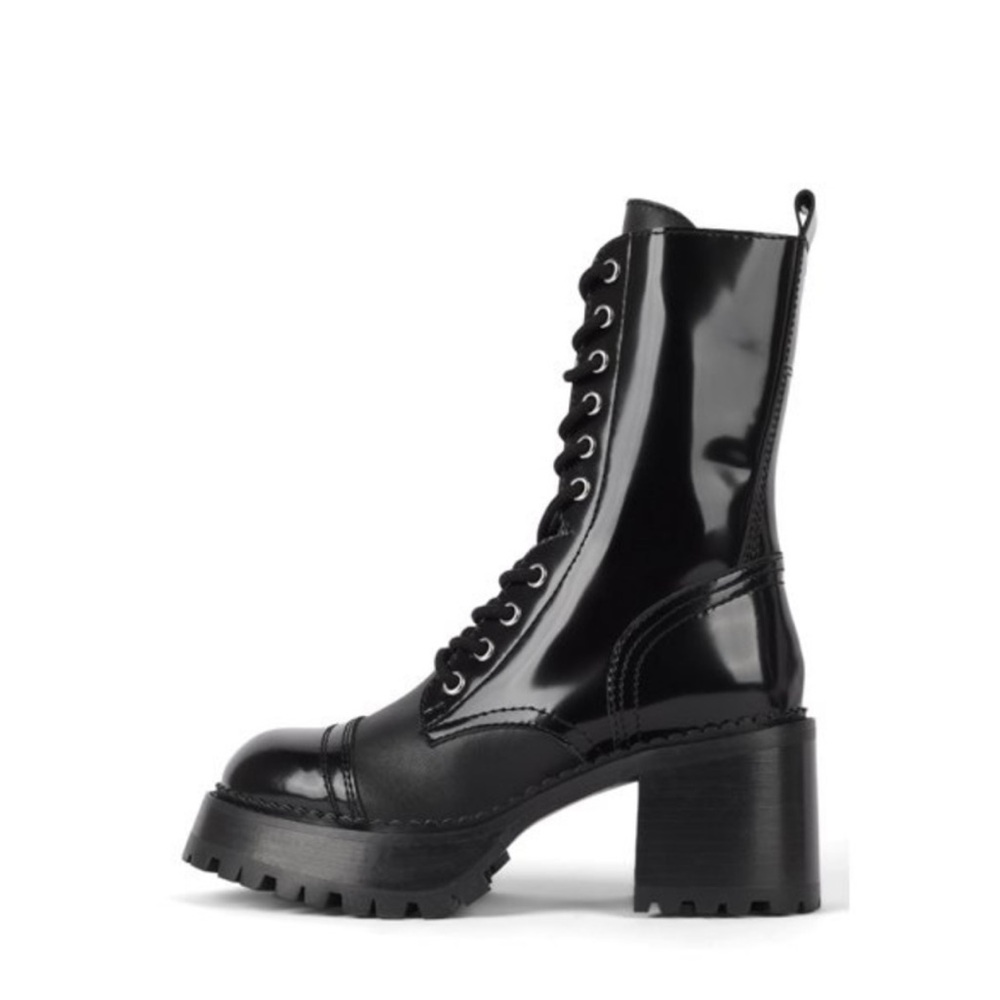 Jeffrey Campbell Locust Patent Leather Platform Combat Boots Size 7 - Picture 2 of 4